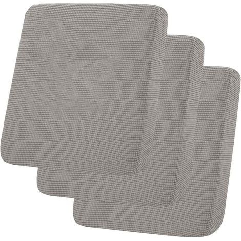 3 housses de coussins imperméables, tissu jacquard extensible avec élastique, protection renforcée pour canapé familial et animaux