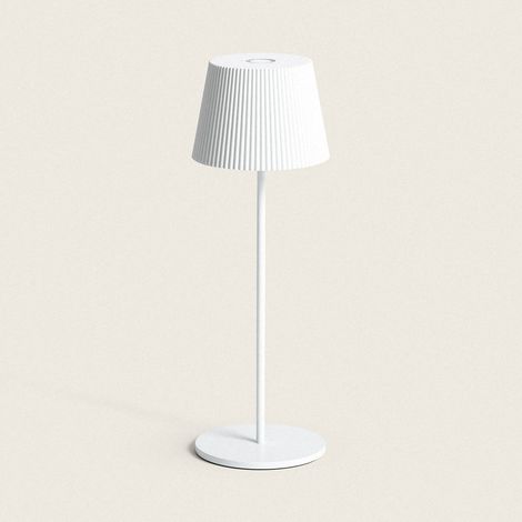 Lampada da Tavolo LED 1.2 W Portatile per Esterno Alluminio con Batteria Ricaricabile Willox Bianco