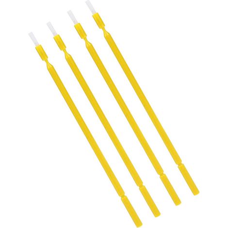 100 Brossettes Dentaires Jetables Micro Applicateurs Tiges Flexibles Jaune (1/5)