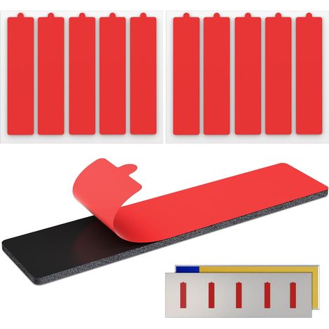 Tampons Adhésif Double Face, 10 x Tampon Adhésif pour Plaques d'immatriculation, Ruban Adhésif Double Face Extra Fort pour Plaques d'immatriculation de Véhicules (1/5)