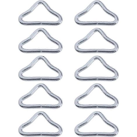 Un ensemble de 10 anneaux triangulaires métalliques en forme de V pour la réparation des composants de trampoline (1/5)