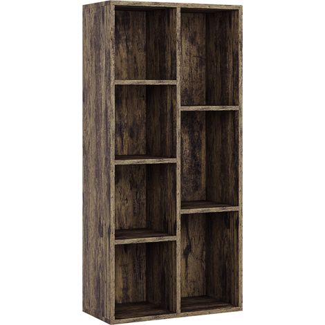 7 Cube Storage Unit, Dark Wood (1/5)