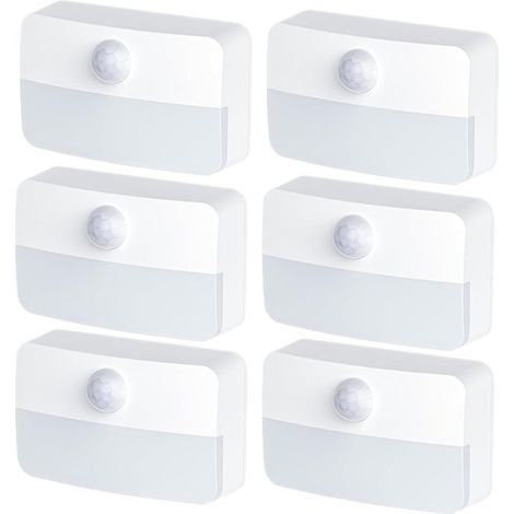 6 luci notturne a LED con sensore di movimento, luce notturna intelligente con sensore di movimento per la cameretta dei bambini, luce notturna quadrata (1/5)
