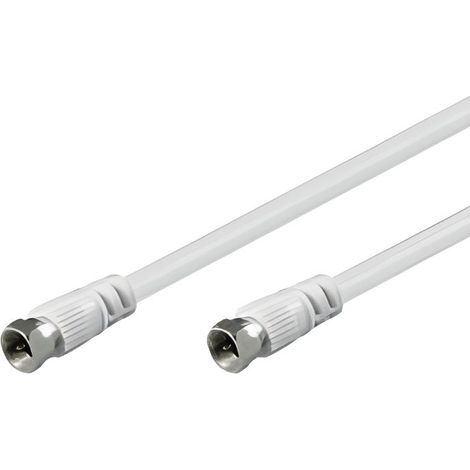 Câble Tv-Sat coaxial - MARQUE - Modèle - Fiches F mâle/mâle - 15.0m - Blindage 75 dB