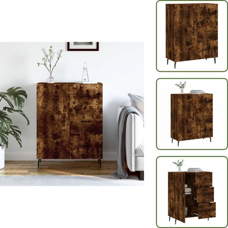 Sideboard Räuchereiche 69,5x34x90 cm Holzwerkstoff - Sideboard - Wohnwand - Regal - Möbelstück - Holzmöbel (1/5)
