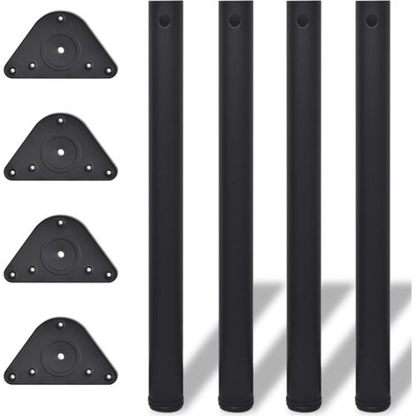4x höhenverstellbares Tischbein Schwarz 710 mm CFW731800 (1/4)