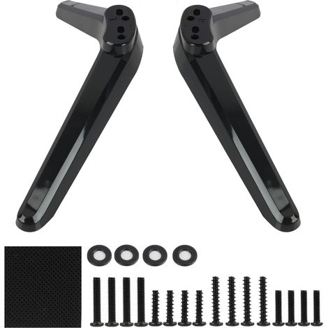 Universal TV Base Pedestal Legs, Pied Television Support De Bureau avec Vis, Pieds De Remplacement pour La Plupart des Écrans Plats LED Et Plasma, Distance des Trous De Montage De 17mm À 20m (1/5)