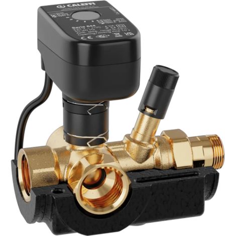 Valvola a sfera a tre vie deviatrice. Con bypass differenziale integrato. Tempo di manovra 10 (s) Caleffi 640066  1"F