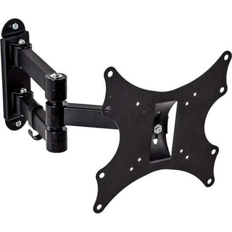 Support mural TV orientable et inclinable 17-37 pouces – Charge max 50 kg – Compatible VESA 75x75/100x100/200x200 – Acier (1/5)