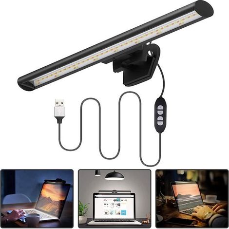 Led lampe de bureau réglable écran de lecture lumière suspendue ordinateur Protection des yeux lampe USB lumière (1/4)
