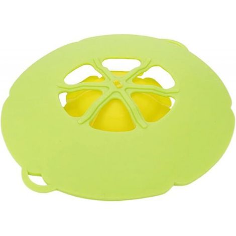 Couvercle Anti-Déversement - Silicone Alimentaire - Pour Casseroles Et Poêles - Diamètre 25 5 Cm - Vert - 1 Pièce (1/5)