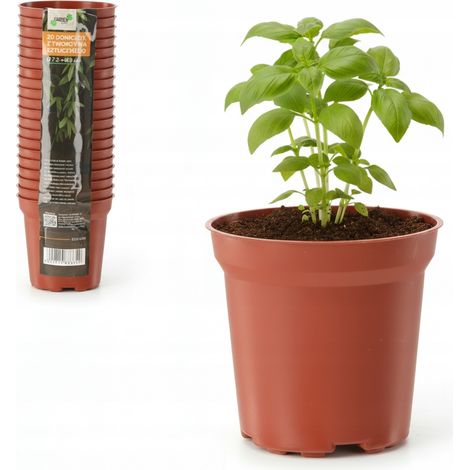 SET DI 20 VASI DA FIORE IN PLASTICA GARDENLINE 7,2x6,8CM EDA3340