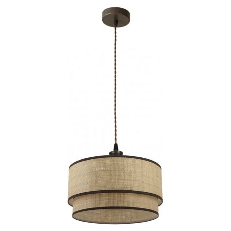 FABRILAMP Brown/Natural Verstellbare Hängeleuchte Roque Modell