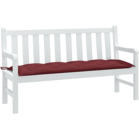 Gartenbank-Auflage Melange Weinrot 150x50x7 cm Stoff