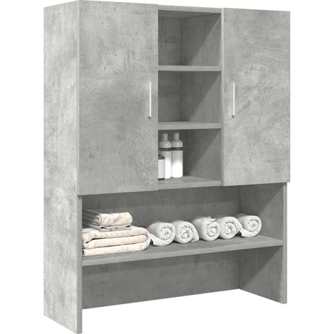 Waschmaschinenschrank Betongrau 70,5x25,5x90 cm