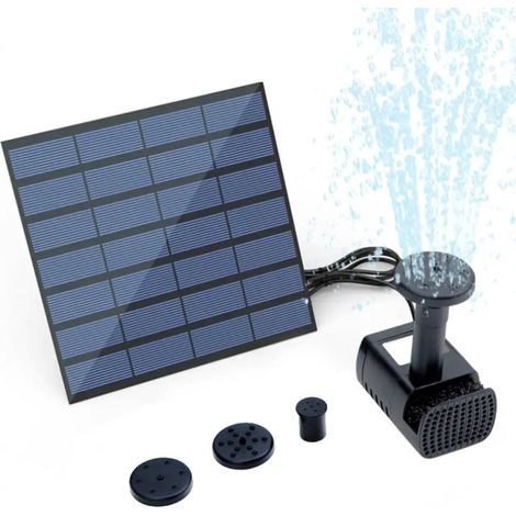 Pompe à eau solaire pour fontaine, moteur sans balais 7V, pompe à eau solaire pour jardin, piscine, bain d'oiseaux, décoration extérieure, réduction de 40% (1/5)