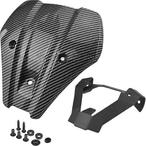 Kit de fixation complet pour pare-brise Aprilia Tuono 457 (à partir de 2025), déflecteur d'air avant motif fibre de carbone (1/5)