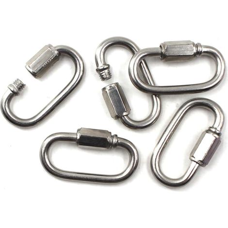 Connecteur Quick Link Mousqueton à vis en acier inoxydable 304 (M3.5) 20 pièces (1/5)