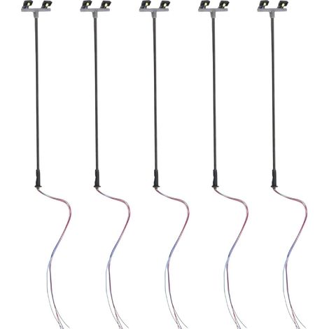 Set of 5 twin LED floor lamps for OO layouts (1/5)