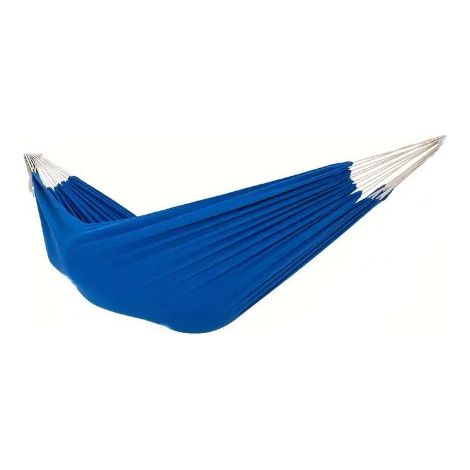 Bleu royal pur double 260150 Hamac simple en toile, rayé épais, pour le camping en extérieur, avec panier de suspension amovible et lavable. (1/5)