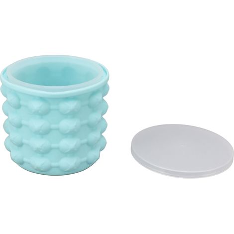 Moule à glaçons double bac à glace en silicone isolant, idéal pour rafraîchir vos cocktails (11,5 x 11,5 x 10 cm / 4,53 x 4,53 x 3,94 pouces). (1/5)