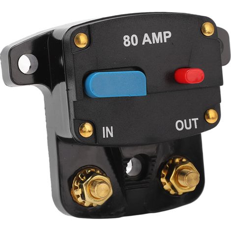 Coupe-circuit manuel 80A pour autoradio, porte-fusible en ligne, stéréo auto, bateau, camion, bus, 80 ampères (1/5)