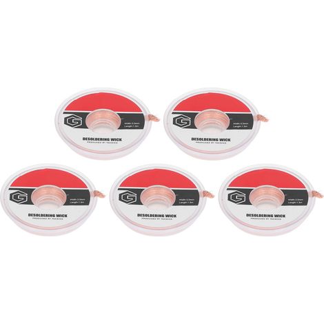 3 mm Messing-Entlötlitze, 1,5 m, keine Reinigung erforderlich, 5er-Packung, entzinnungsbeständige Litze TGK-3015 (1/5)