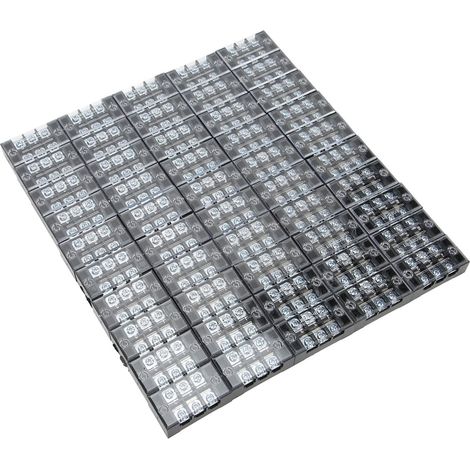 Jeu de 50 borniers TB-2508L, 3 positions, double rangée, barrette de jonction pour boîte de distribution, 25A 600V (1/5)