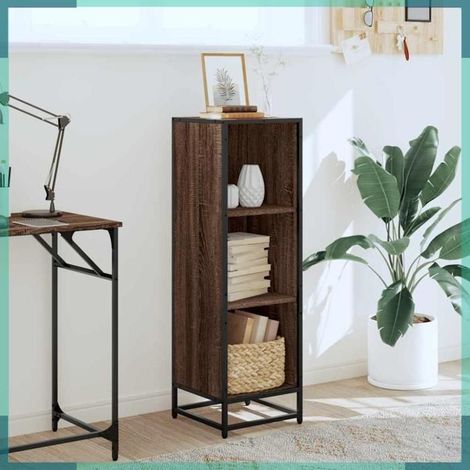 849158 Bibliothèque chêne marron 33,5x33x107,5 cm bois d'ingénierie (1/5)