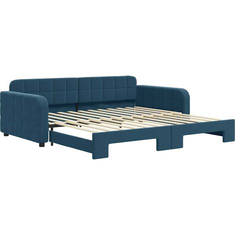 Maison Exclusive - Tagesbett Ausziehbar Blau 100x200 cm Samt