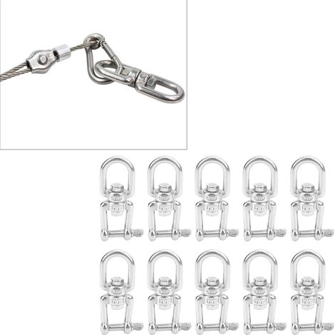 10 bagues rotatives en acier inoxydable 304, type OU, M5 (1/5)