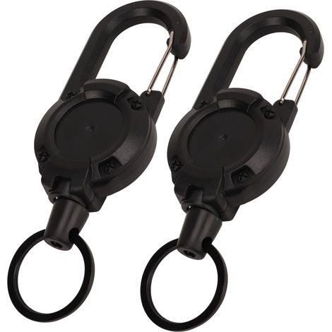 Lot de 2 porte-clés rétractables antivol avec boucle facile à tirer et cordon élastique (1/5)