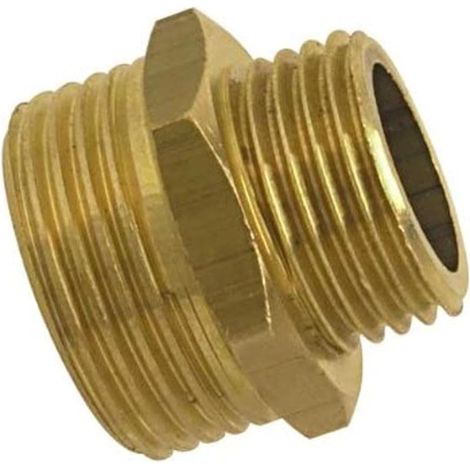 Mamelon Laiton Réduit Double Mâle 20x27-15x21 - Raccord Tuyauterie Eau - Mamelon Laiton Réduit Double Mâle 20x27-15x21 - Raccord Tuyauterie Eau