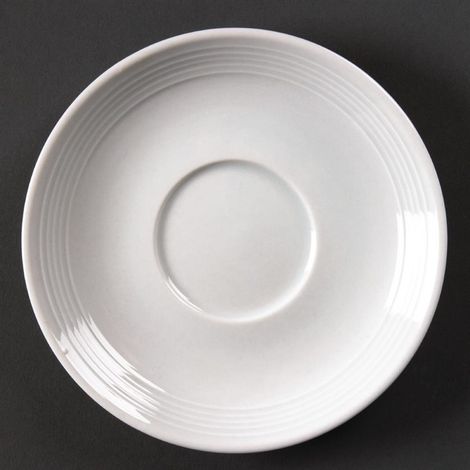 Soucoupes Pour Tasses À Thé Empilables 200ml Linear (Lot de 12) - Ref U085 - Olympia (1/5)