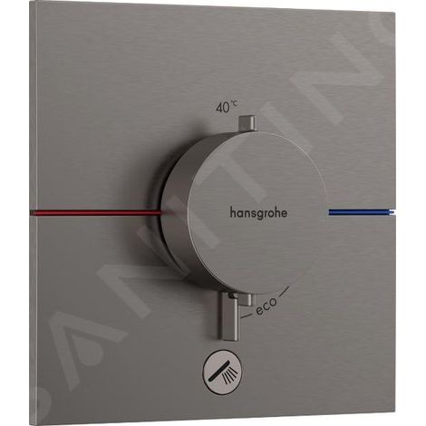Hansgrohe ShowerSelect Comfort - Mitigeur thermostatique encastré, chrome noir brossé 15575340