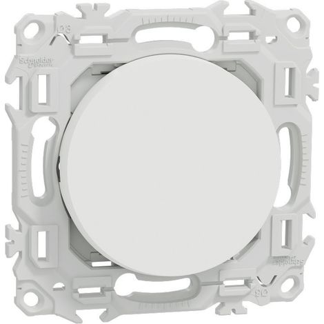 Schneider – Permutateur 10 AX – Bornes automatiques – Compatible plaques Odace – Commande d'éclairage depuis 3 points – Blanc craie