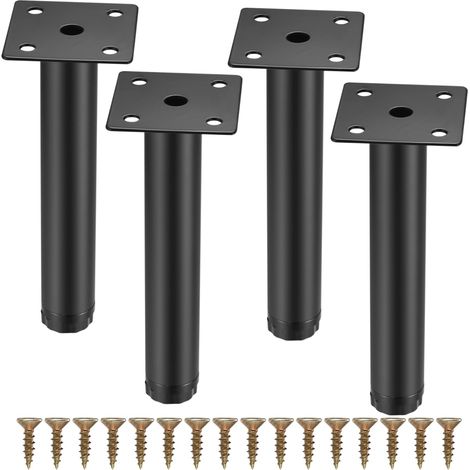 4 Pièces Pieds de Meuble, 18 cm/7,1 Pouces Pieds de Meubles Réglables, Pieds de Support en Fixation en Métal pour Meubles/Table/Chaise/Bureau/Cuisine/Armoire/Canapé (1/5)