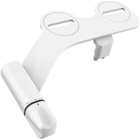 Toilet Bidet Accessories, Dual Nozzle (Feminine/Posterior Wash), Self-Cleaning Bidet Seat, Ultra-Thin Bidet with Adjustable Water Pressure, Bidet Toilet Seat, Brass Inlet (1/4)