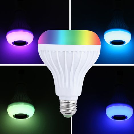 Ampoule musicale Bluetooth RGB 12W avec télécommande (1/5)
