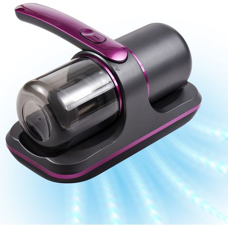 Kompakter Matratzenreiniger, 100 W, kabellos, UV-Bett, 8000 Pa, starke Saugkraft, 2 einstellbare Geschwindigkeiten, 250 ml Pusic-Staubsammlung, eingebauter Akku für die Kissenreinigung (1/5)
