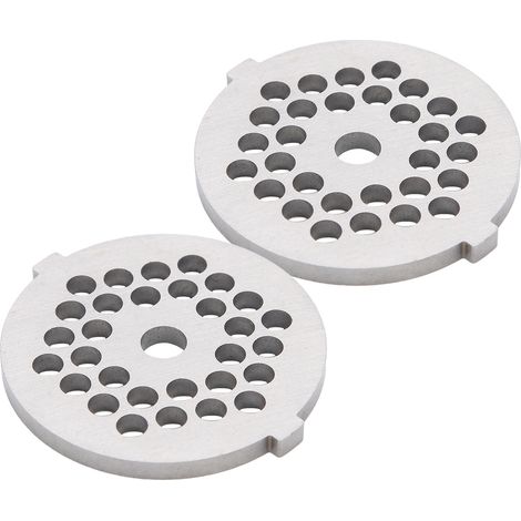 2 lames de hachoir électrique en acier inoxydable, plaque de broyage à trous ronds pour hachoir de type 5/B (5 mm, 30 trous) (1/5)