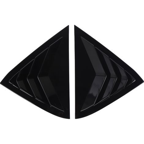 1 paire de persiennes de fenêtre latérale arrière, protection de la vie privée, réduction de la température, couvercle d'ombrage pour grille d'aération pour Fiesta MK7 7.5 2008 à 2017, noir brillant (1/5)