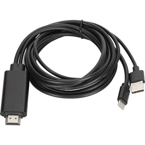 Câble HDMI 4K 1,8 m Type C vers HDMI pour Téléphone Mobile vers Téléviseur HD (1/5)