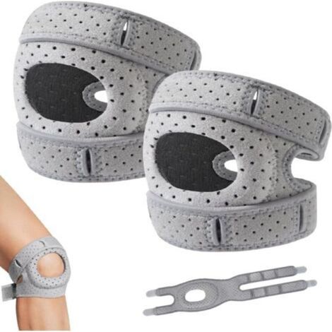 Genouillères Ortho, 2 Pièces Ortho Attelle Genou Sport, genouillères réglables pour la course, Genouillère Rotulienne et Ligamentaire, pour les sports de plein air, sangles amortissantes (1/5)