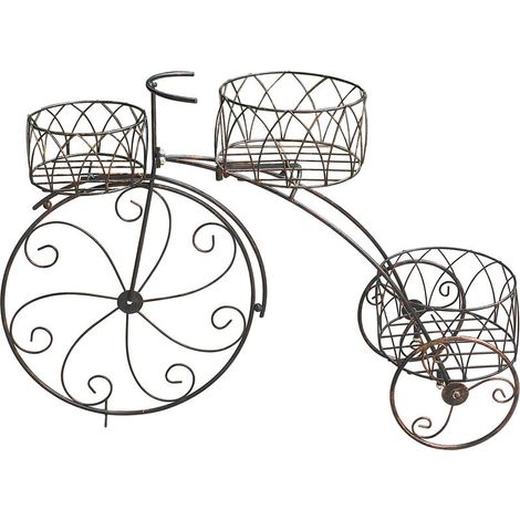 Dekoration Strend Pro, Ständer für 3 Blumentöpfe, Fahrrad