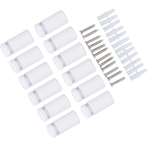 Lot de 12 Vis Écarteur Mural en Acier Inoxydable pour Fixation Publicitaire 12x25mm (1/5)