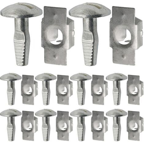10 Paar Motorhalterungsclips aus Aluminium für Pkw, kompatibel mit Peugeot 206/207/406/407/806/807, Ersatzteilnummer 703016/703018 (1/5)