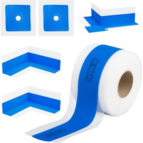 LEVEL+ Bandset Dusche Balkon Dichtband Dichtbahn Duschelement Ecken Profi Set B12 (1/5)