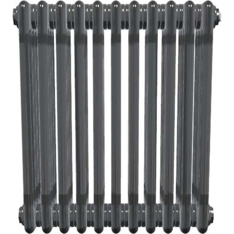 Bircham - Bare Metal Lacquer 4 Column Radiator H600mm  x W519mm