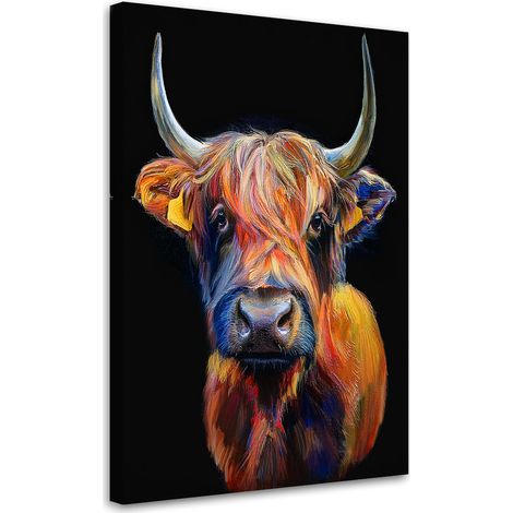 Tableau déco Vache écossaise Animaux 60x90 (1/5)